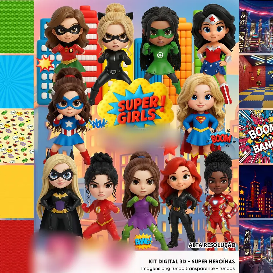 SUPER HEROÍNAS 3D- Kit Digital   1