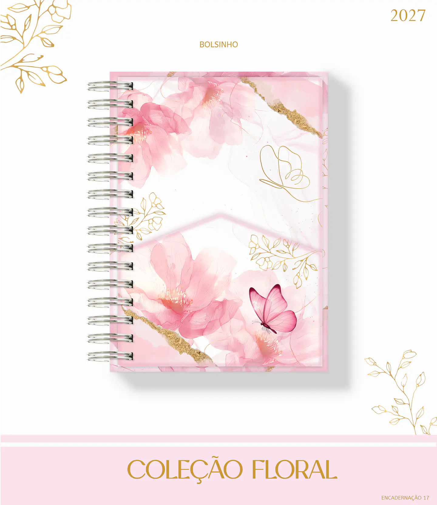 Coleção Floral Amarelo 2027 - Encadernação 8