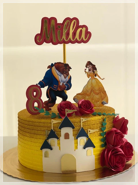 A Bela e A Fera - Topo de Bolo   