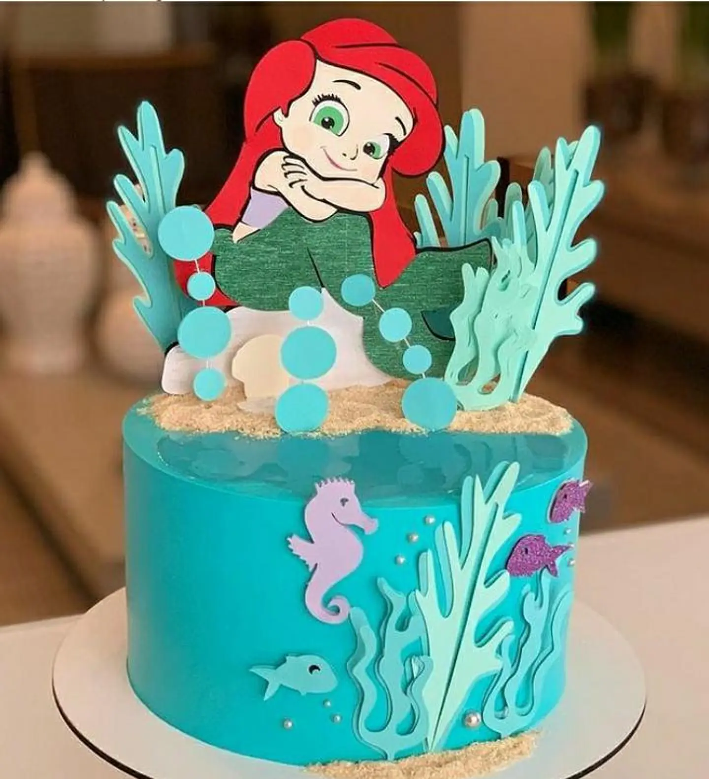 A Pequena Sereia Ariel- Topo de Bolo  1
