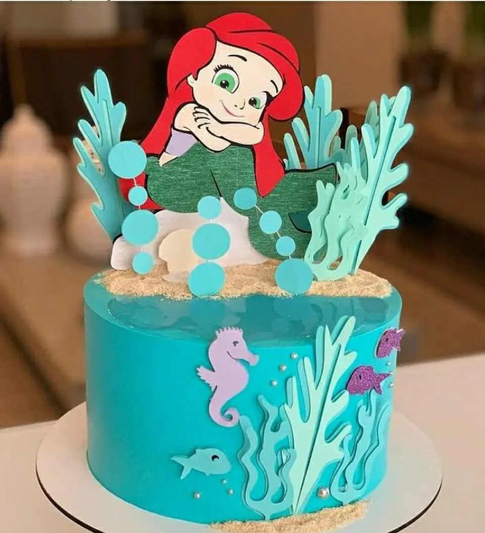 A Pequena Sereia Ariel- Topo de Bolo  1