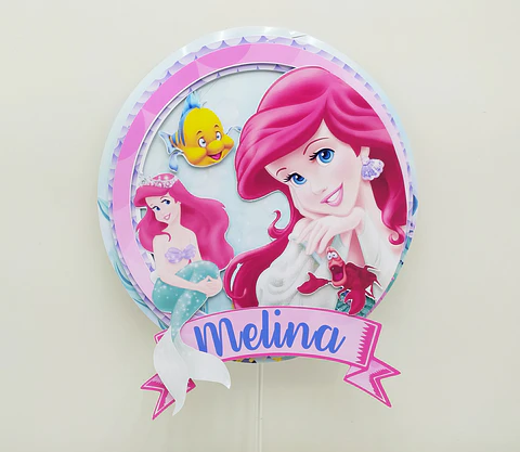 A Pequena Sereia Ariel- Topo de Bolo  