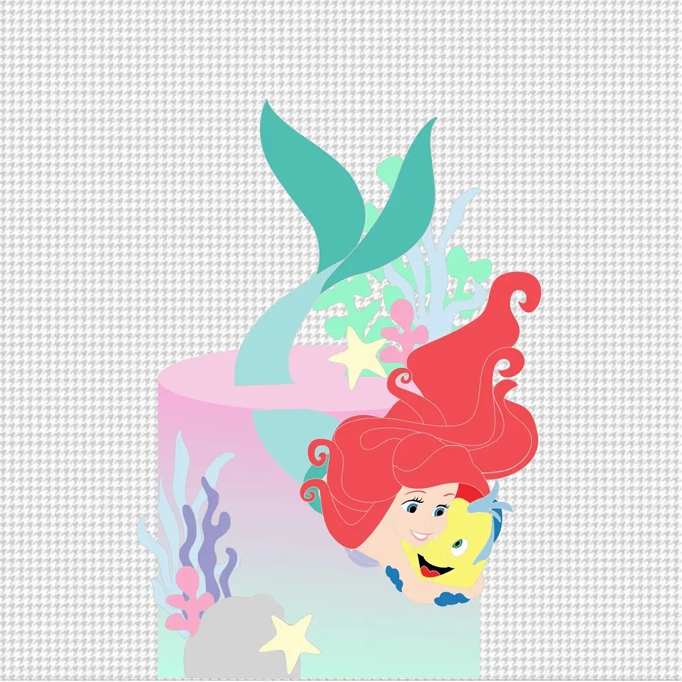 A Pequena Sereia Ariel- Topo de Bolo    1