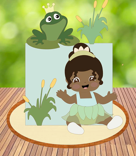 A Princesa e o Sapo- Topo de Bolo 