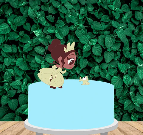 A Princesa e o Sapo- Topo de Bolo 