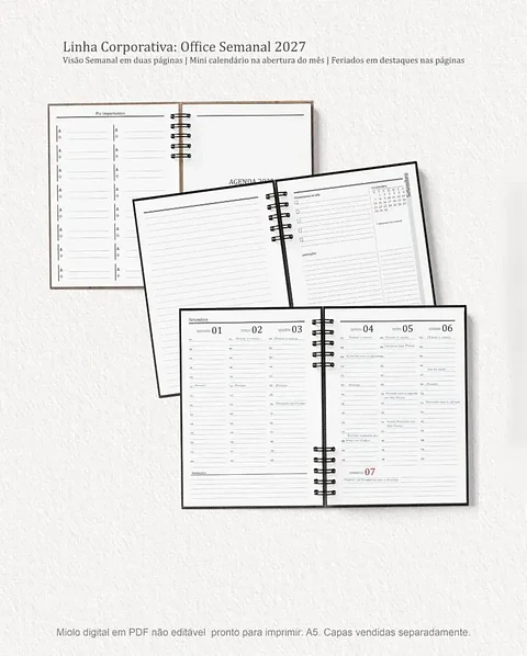 Miolo Agenda Office Semanal 2027
