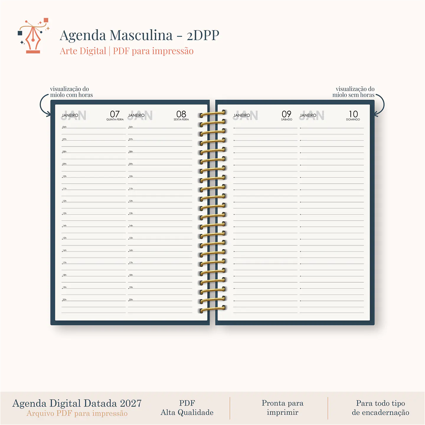 Agenda Masculina Vertical 2027 - 2DPP 4