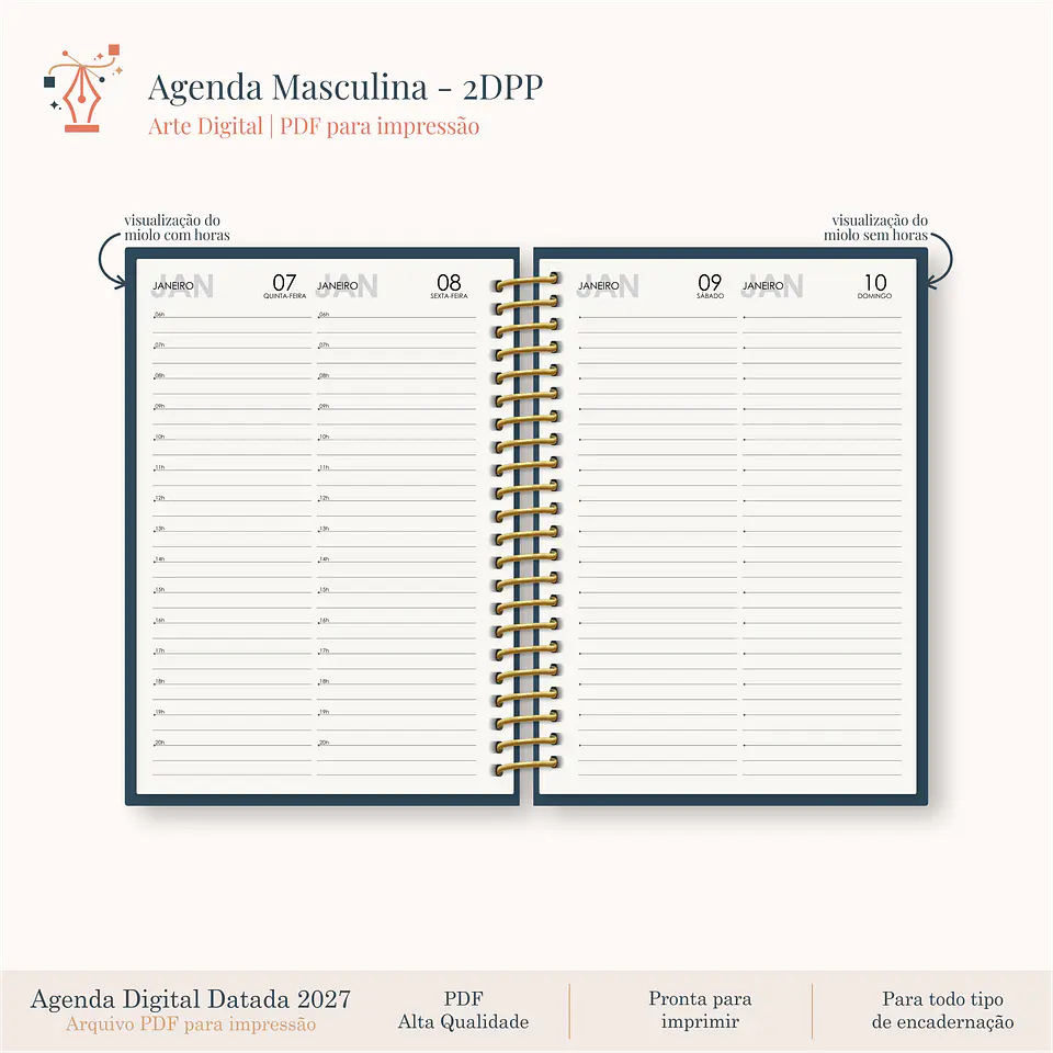 Agenda Masculina Vertical 2027 - 2DPP 4