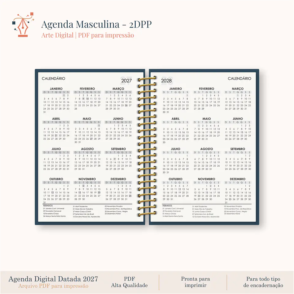 Agenda Masculina Horizontal 2027 - 2DPP 3