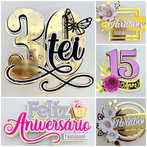 Aniversario- Topo de Bolo 