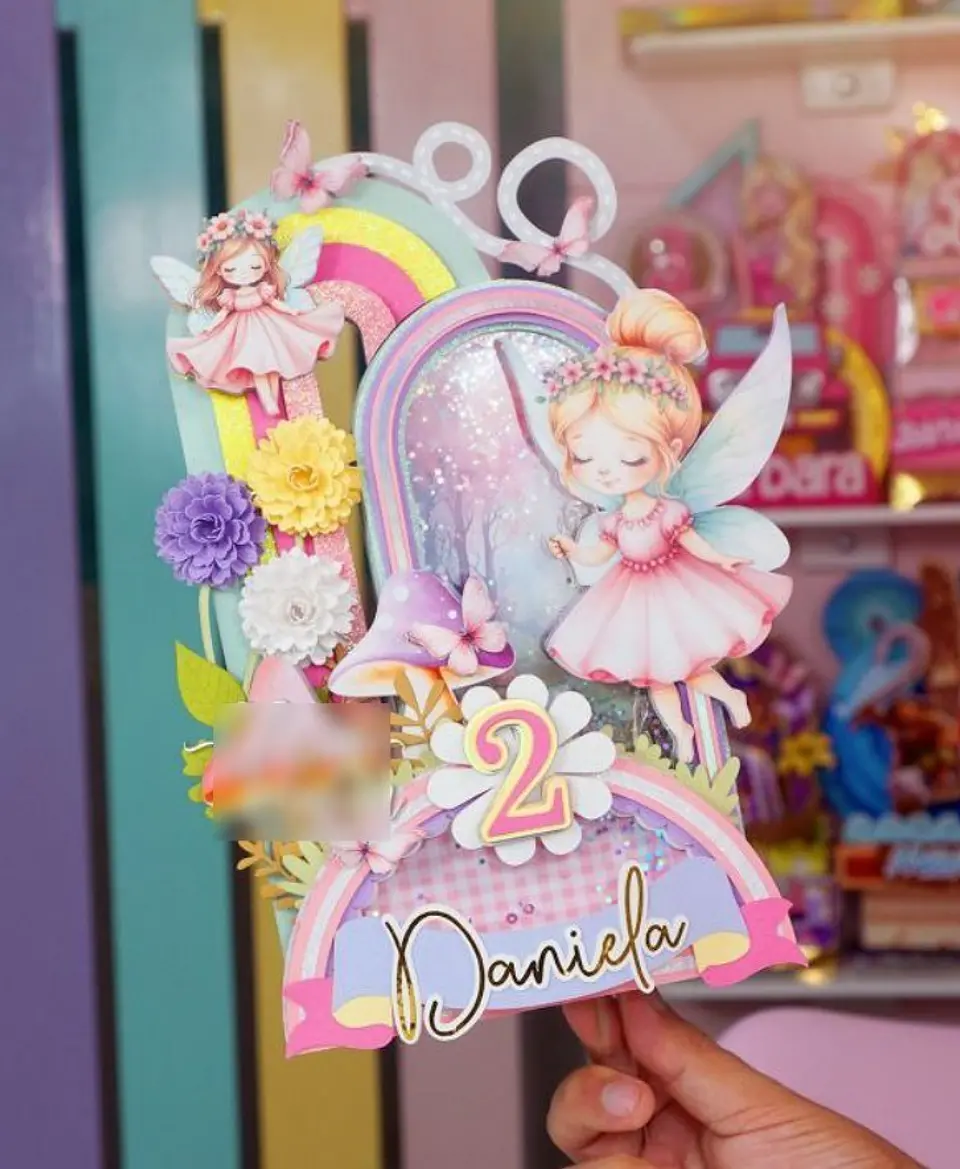 CakeTopper Shaker Fairies - Arquivo de Corte 1