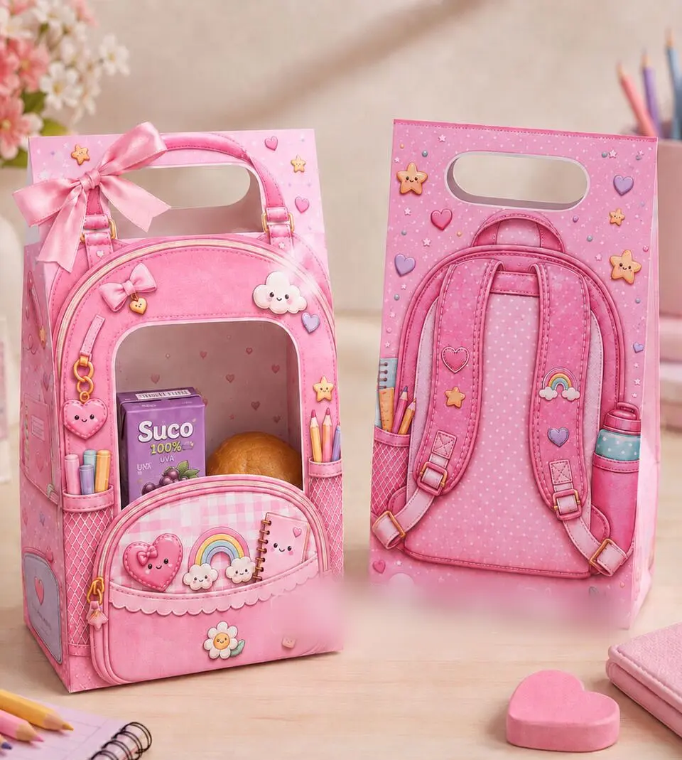 Moldes de Sacolinhas Mochila - Arquivo de Corte 4
