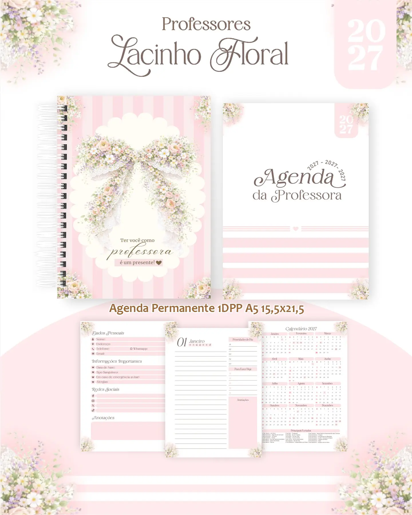 Lacinho Floral - Professores 2027 1