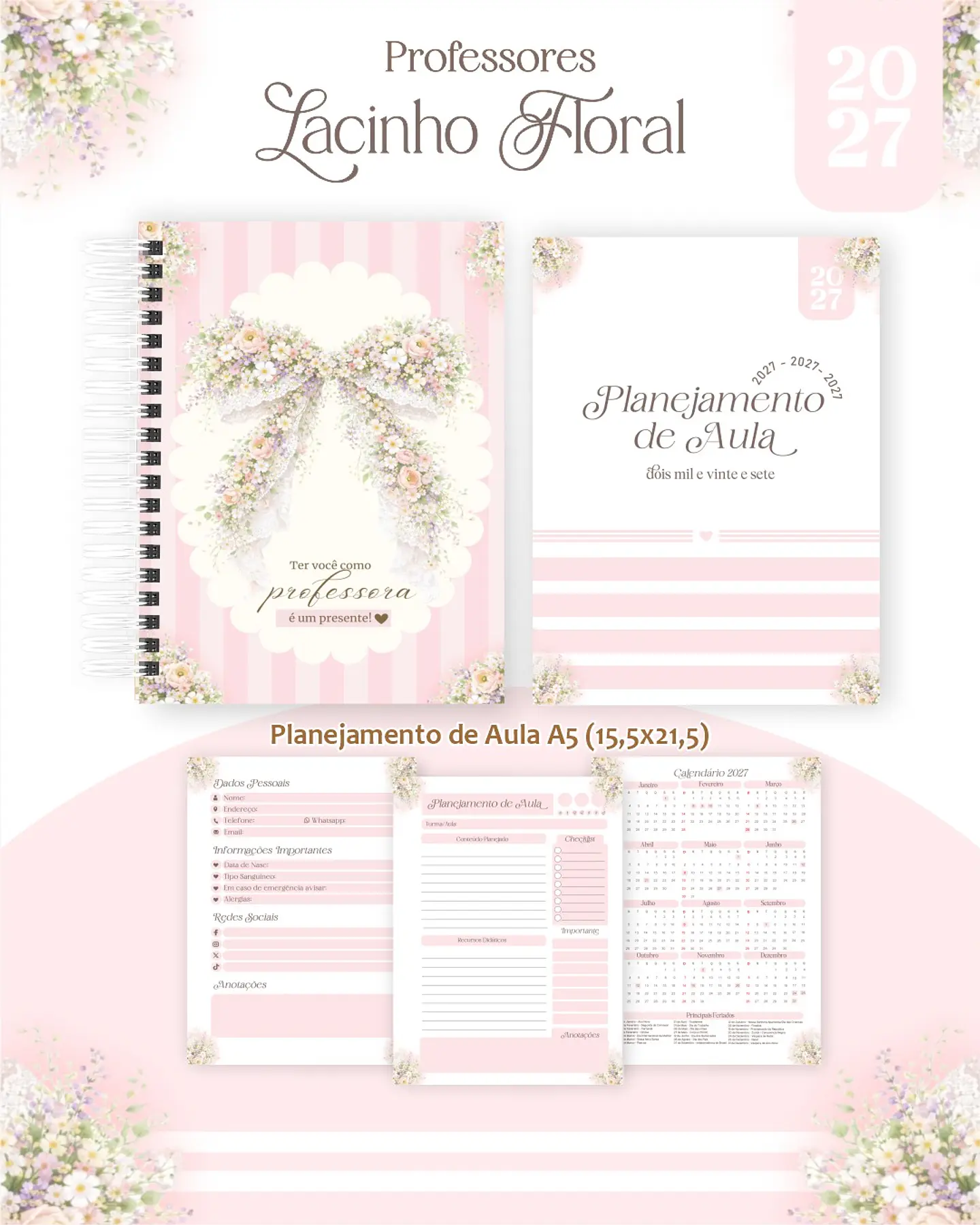 Lacinho Floral - Professores 2027 3