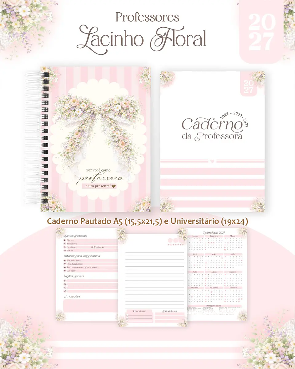 Lacinho Floral - Professores 2027 4