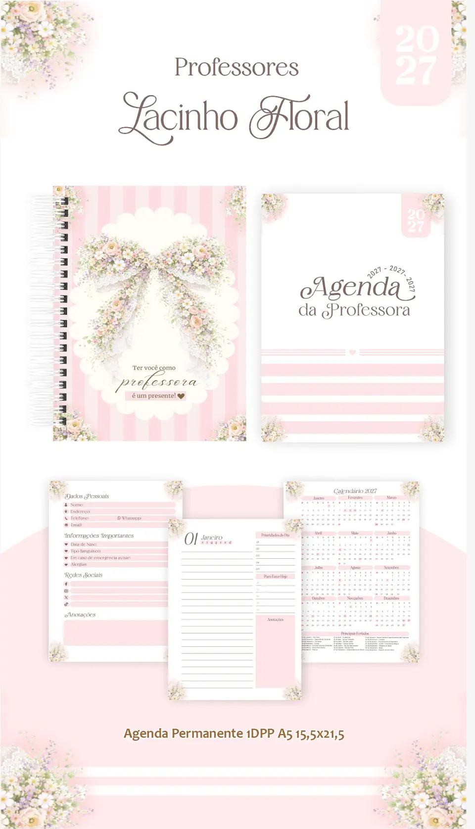 Lacinho Floral - Professores 2027 10