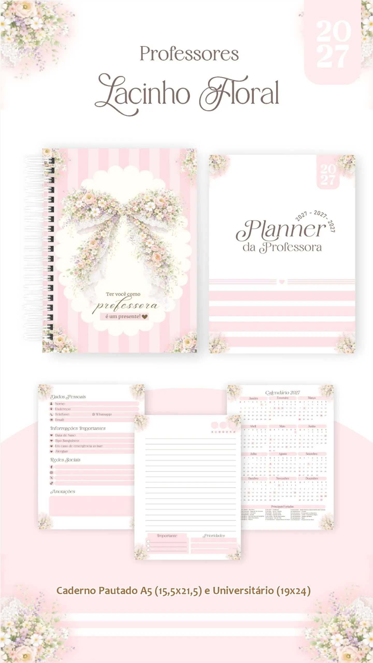 Lacinho Floral - Professores 2027 13