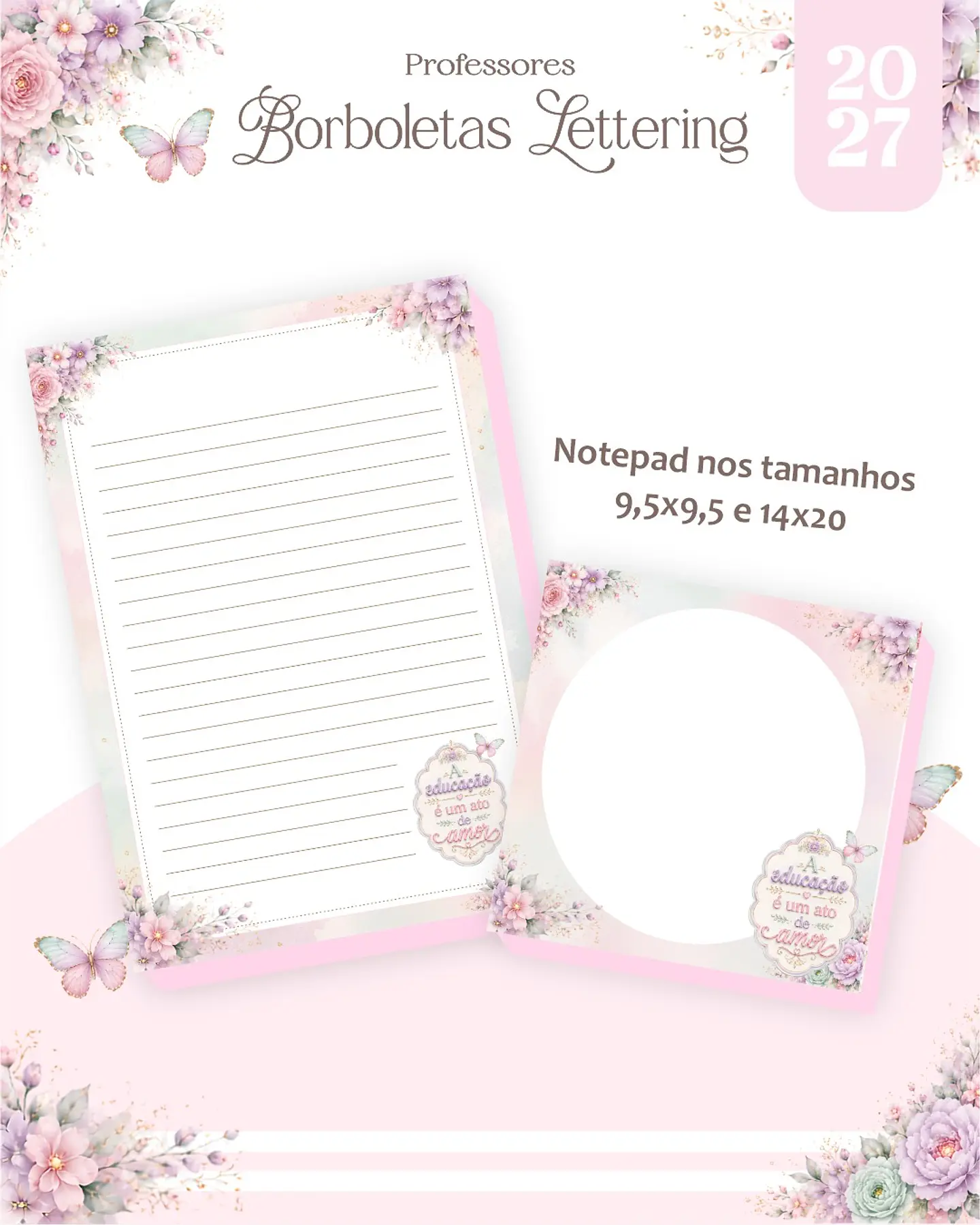 Borboletas Lettering - Professores 2027 8