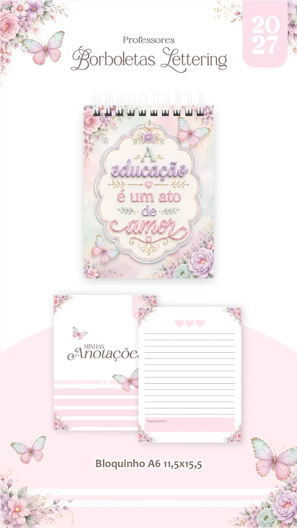 Borboletas Lettering - Professores 2027 14