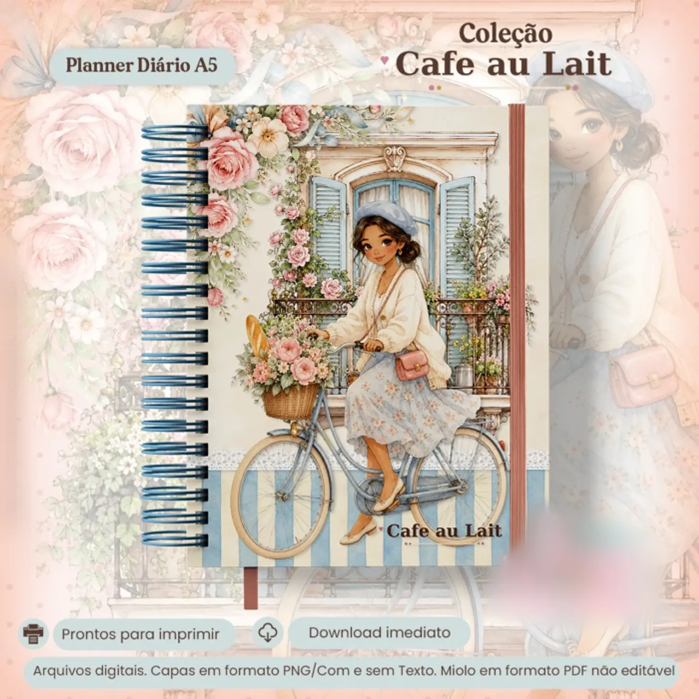 Planner Diário A5 - Coleção Cafe au Lait 2