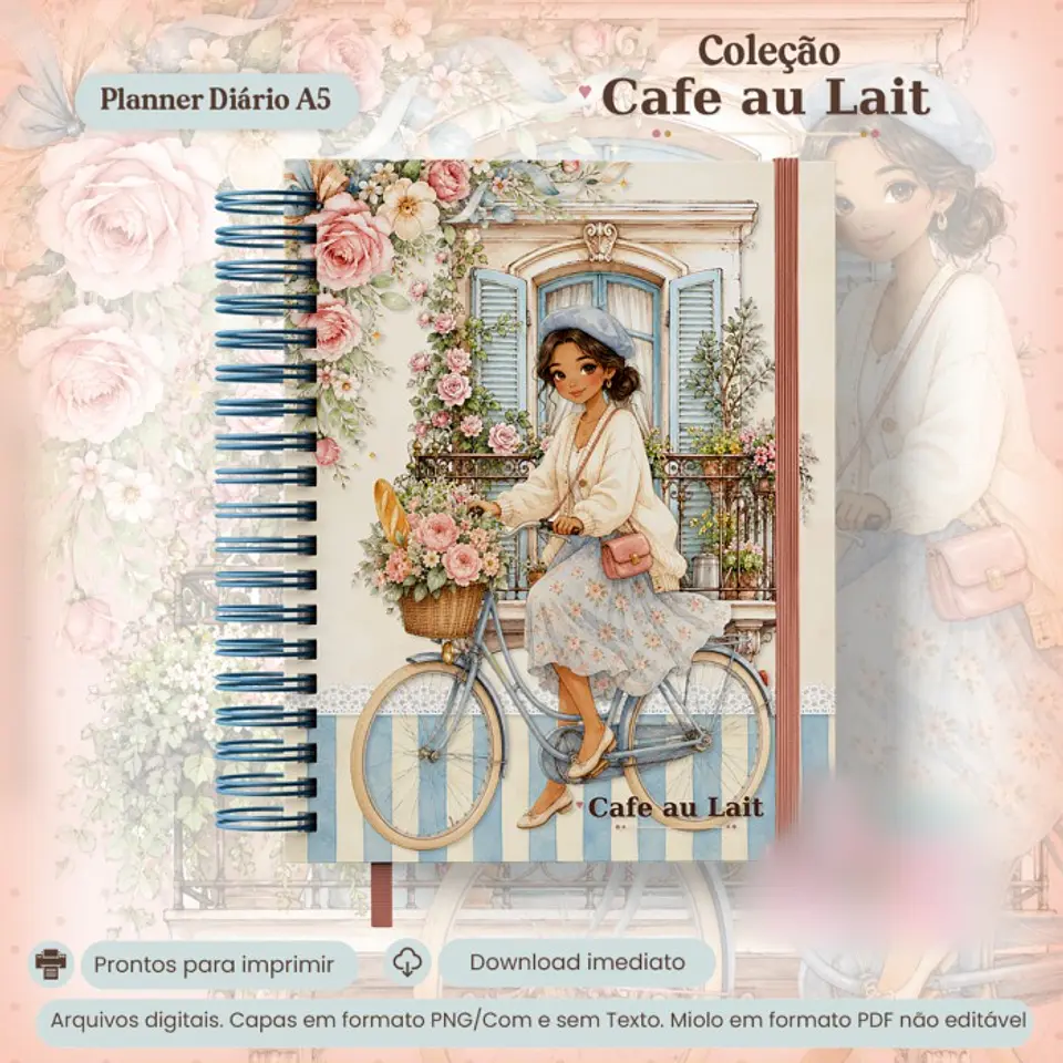Planner Diário A5 - Coleção Cafe au Lait 2