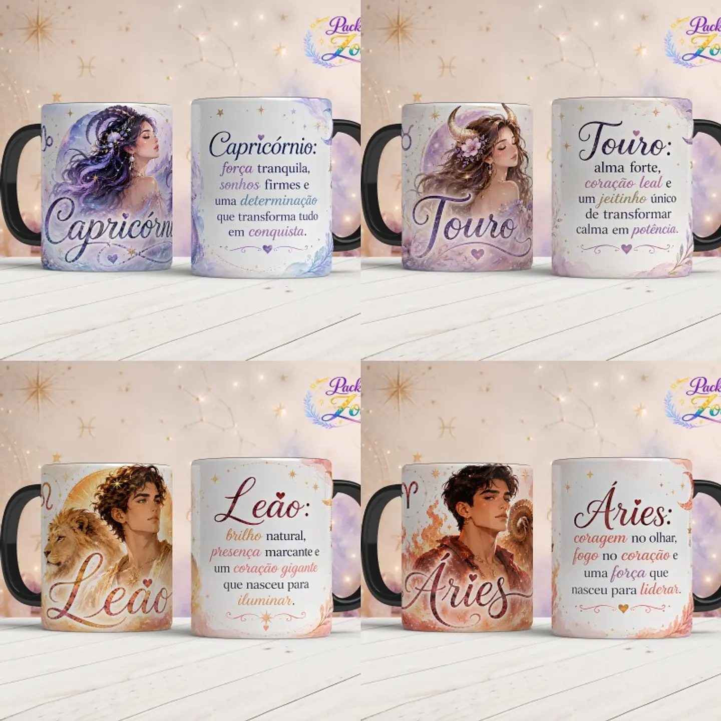 Pack Zodíaco - Sublimação 3