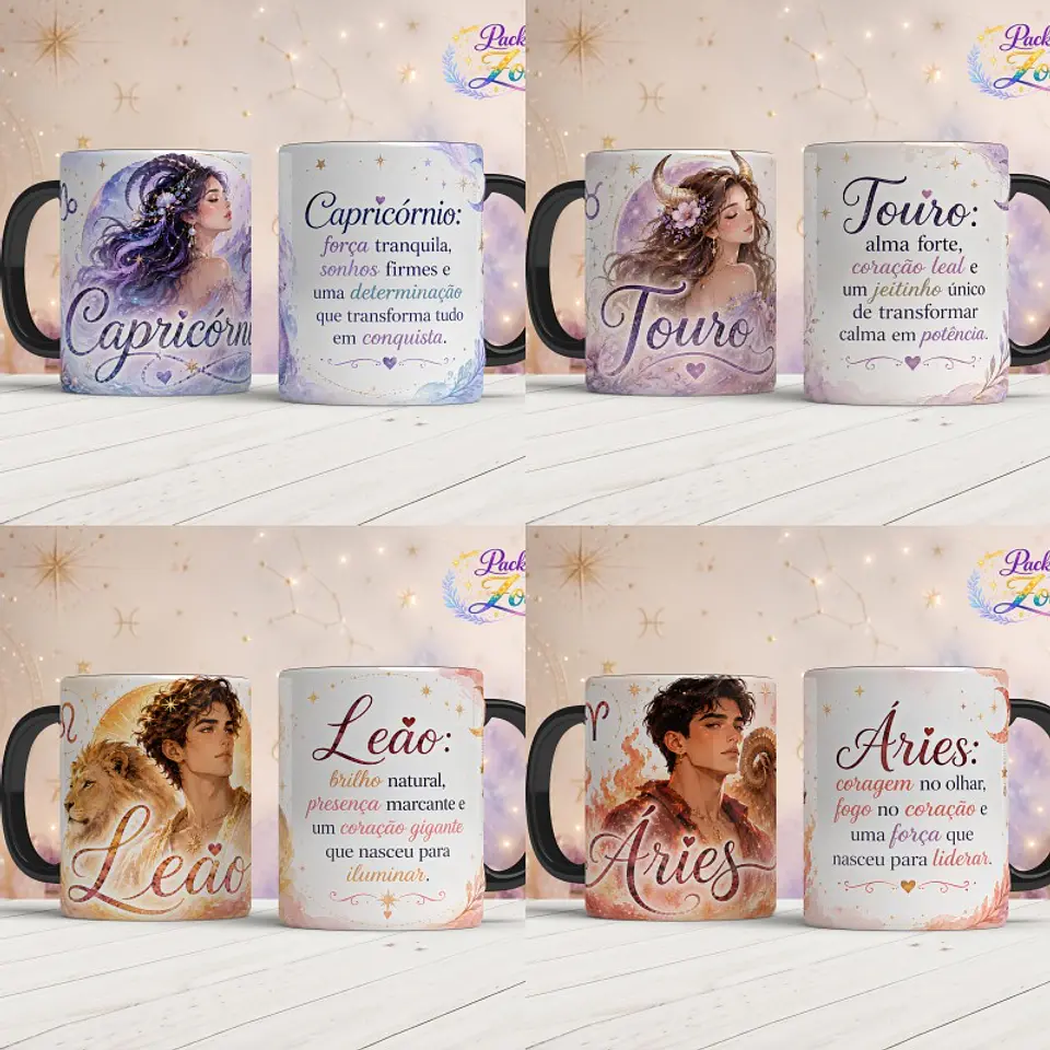 Pack Zodíaco - Sublimação 3