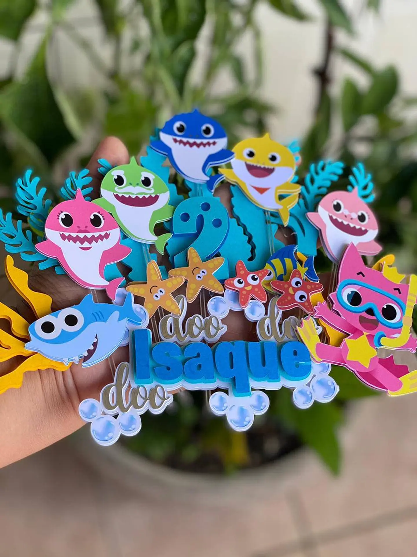 Baby Shark- Topo de Bolo  1