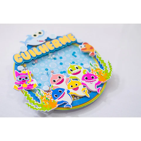 Baby Shark- Topo de Bolo 