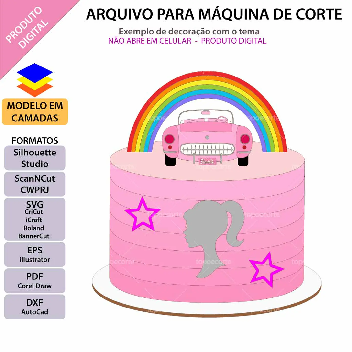 Barbie- Topo de Bolo  1