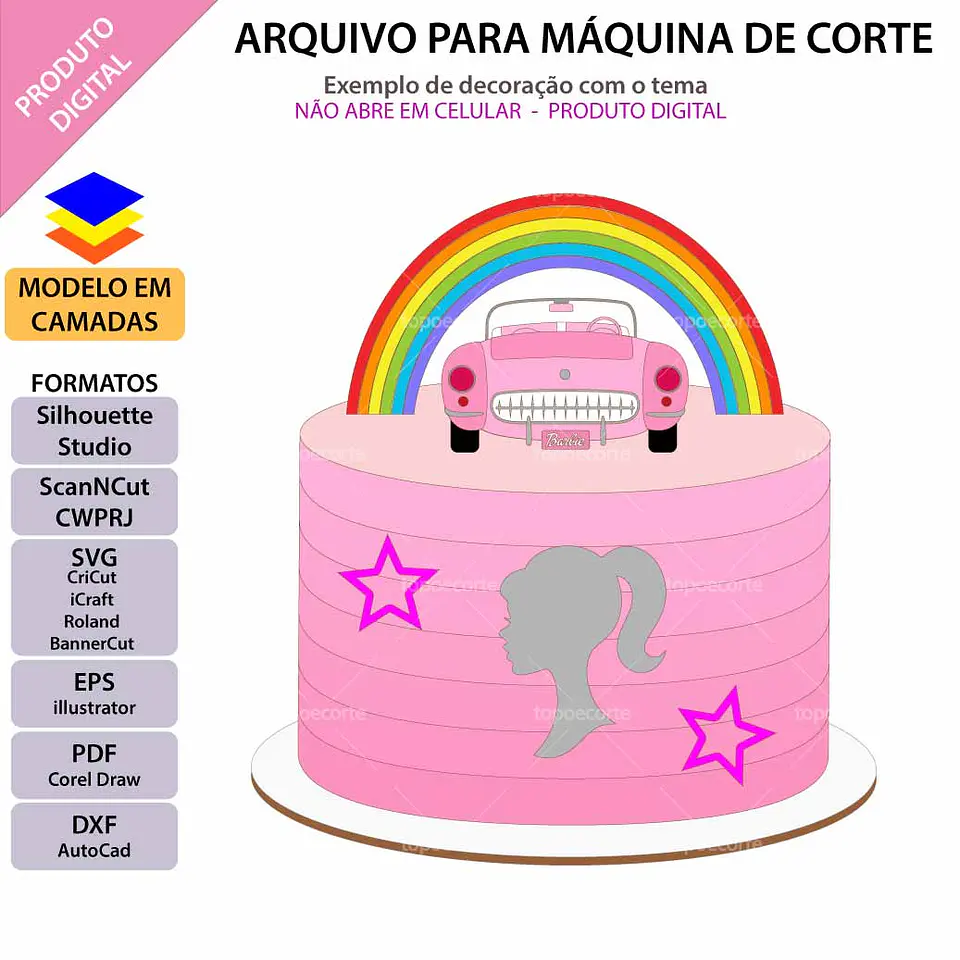 Barbie- Topo de Bolo  1