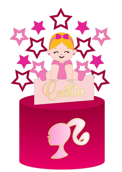 Barbie- Topo de Bolo 