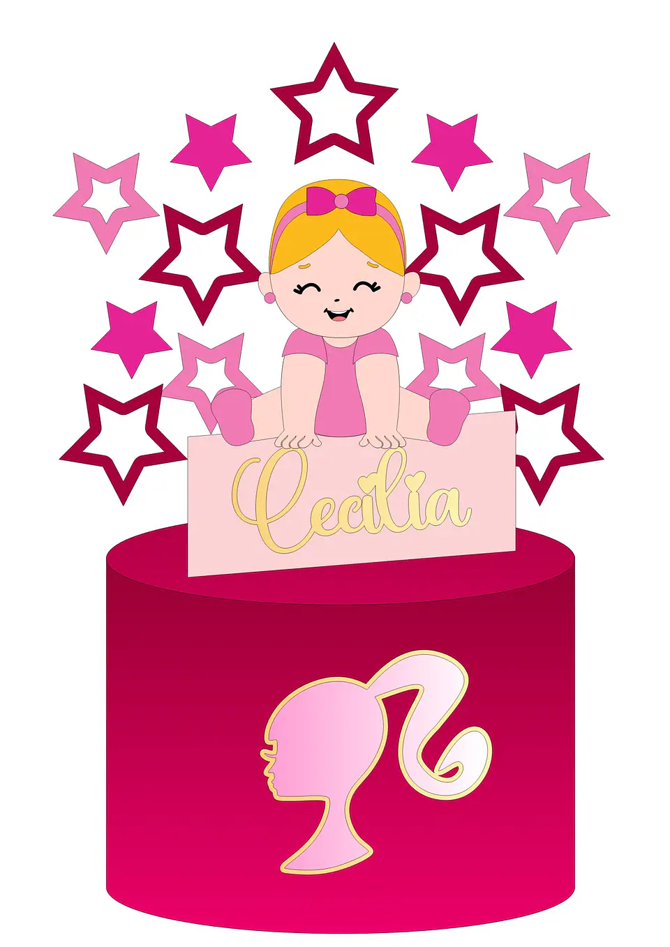 Barbie- Topo de Bolo  1