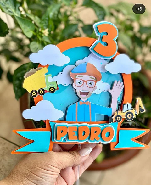 Blippi- Topo de Bolo   