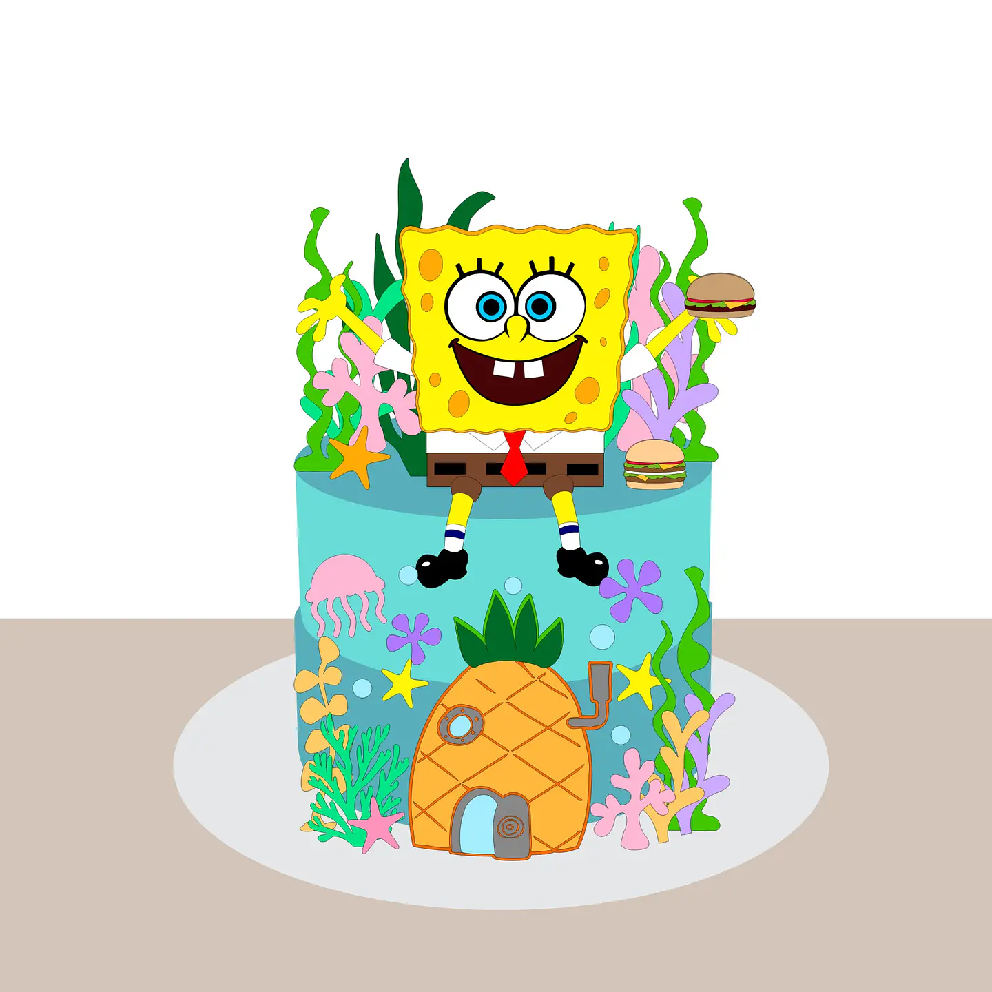 Bob Esponja- Topo de Bolo  1
