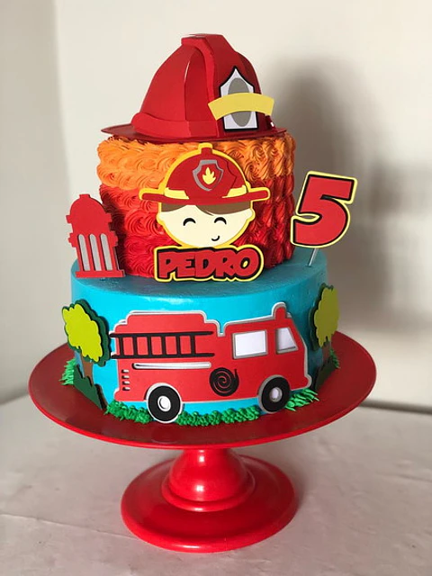 Bombeiro- Topo de Bolo