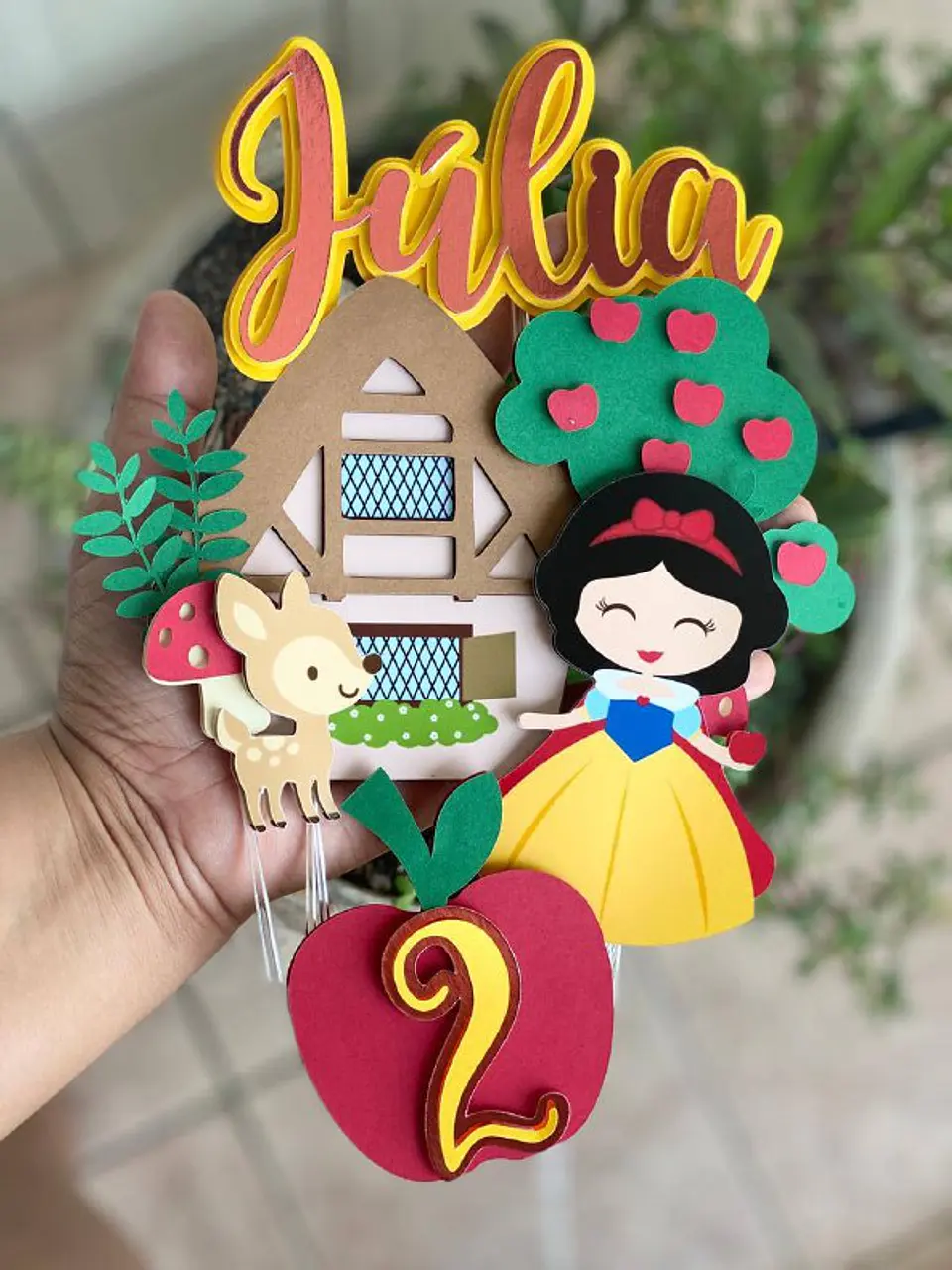 Branca de Neve- Topo de Bolo  1