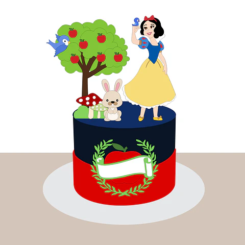 Branca de Neve- Topo de Bolo  