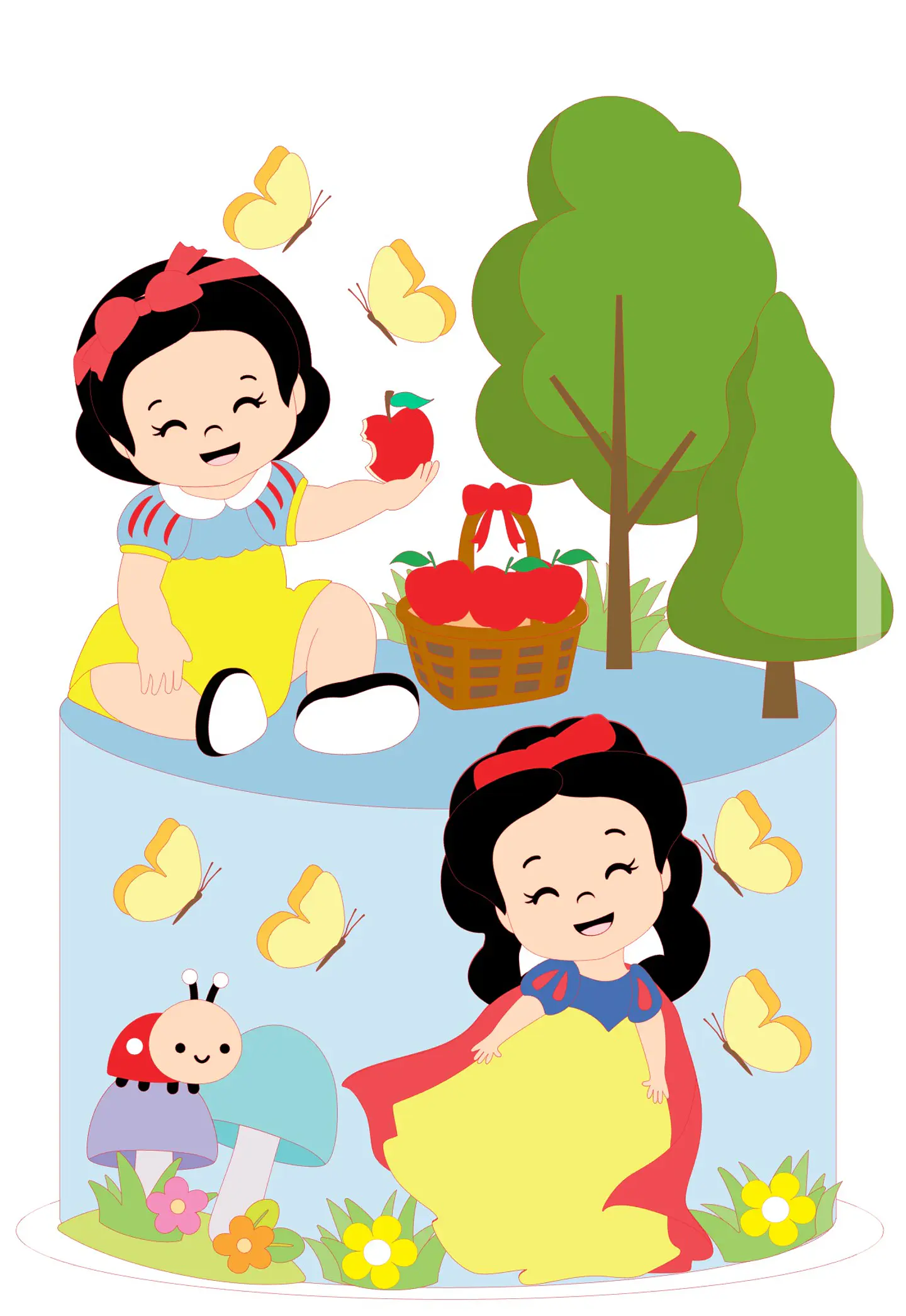 Branca de Neve- Topo de Bolo  1