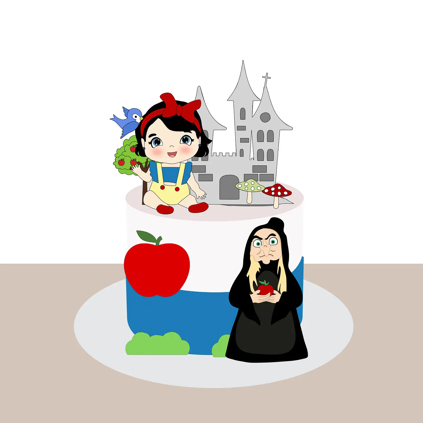 Branca de Neve- Topo de Bolo   1