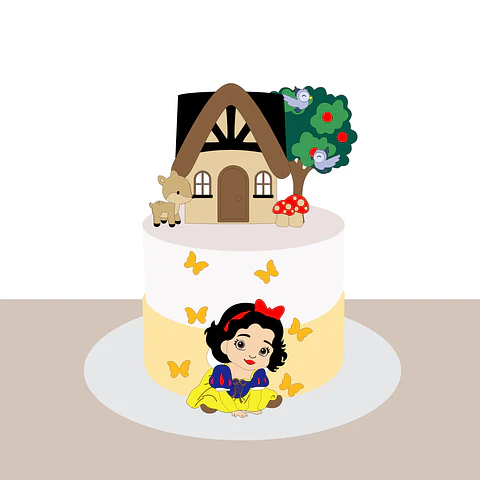 Branca de Neve- Topo de Bolo    