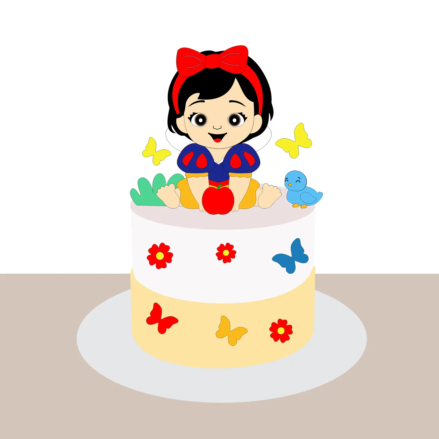 Branca de Neve- Topo de Bolo   1