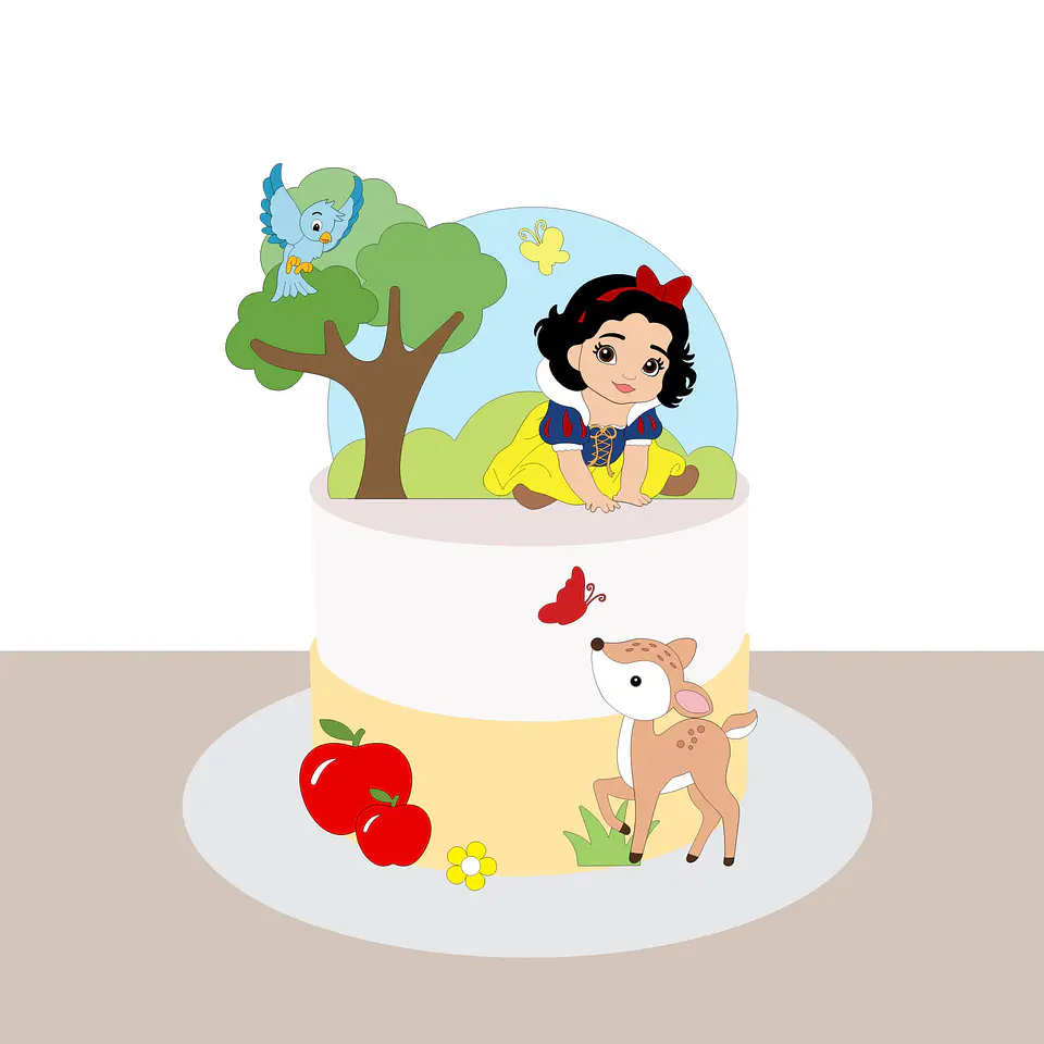 Branca de Neve- Topo de Bolo 1