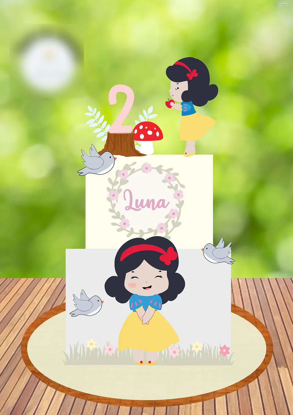 Branca de Neve- Topo de Bolo  1