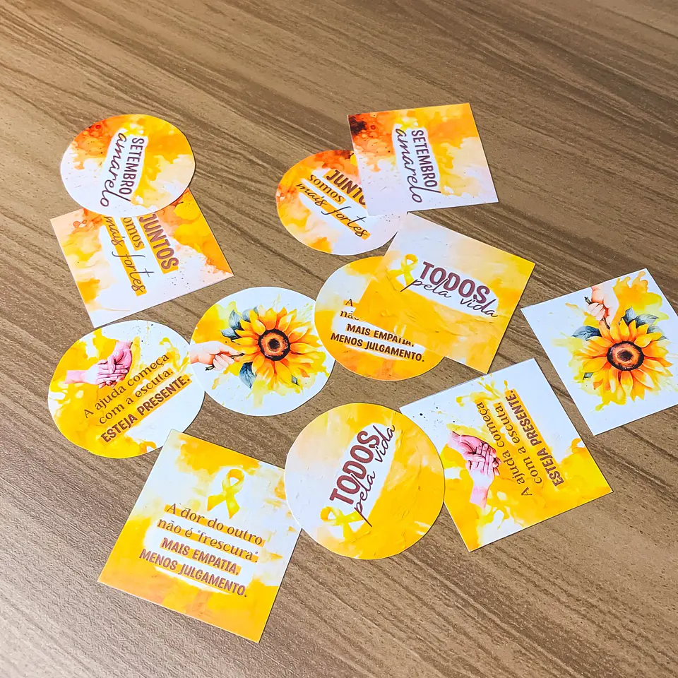 Adesivos e Tags - Setembro Amarelo 1