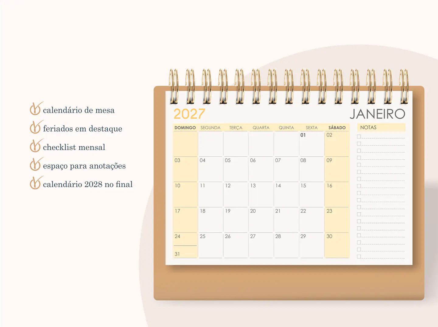 Calendário A5 2027 3