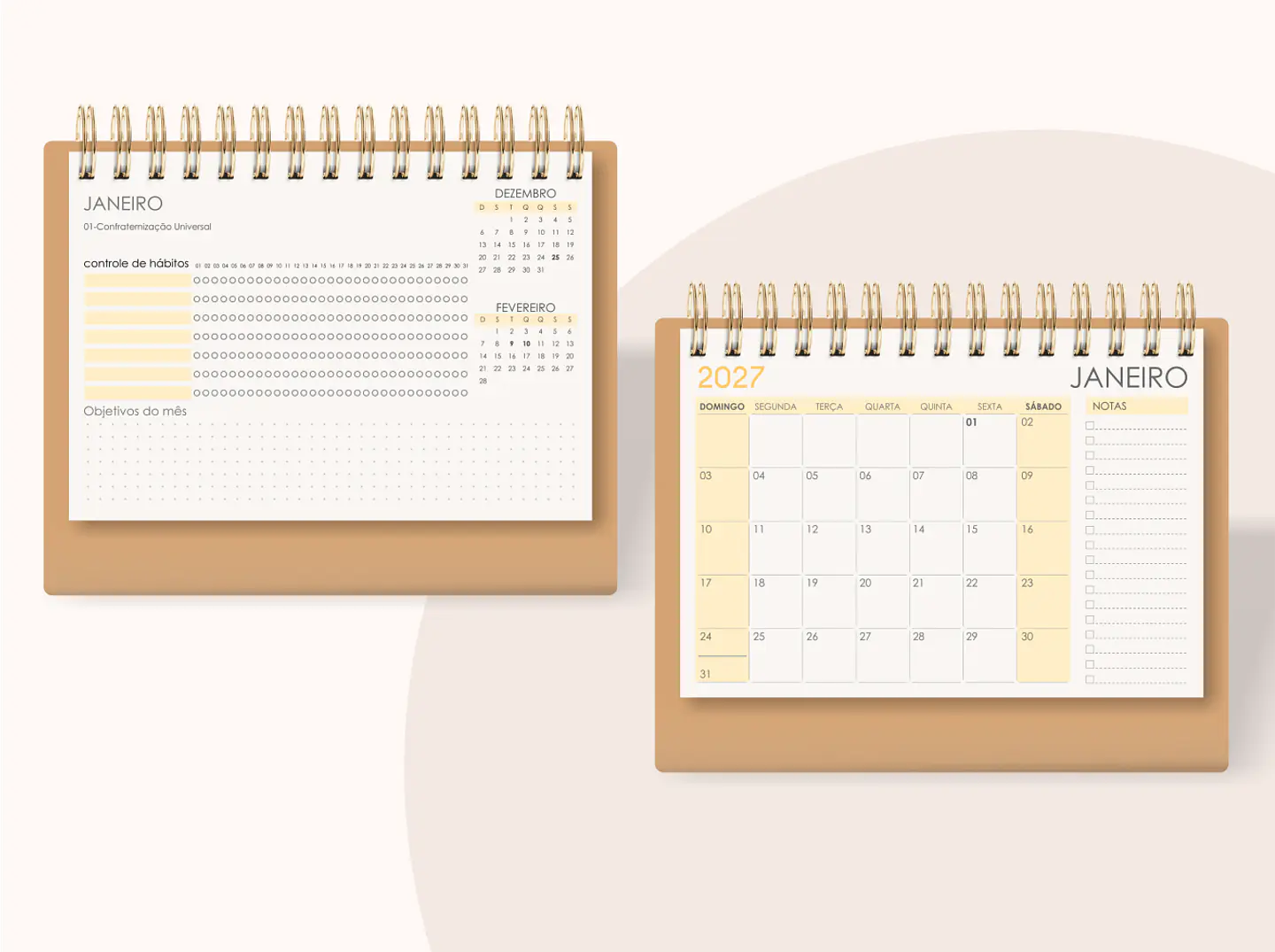 Calendário A5 2027 1