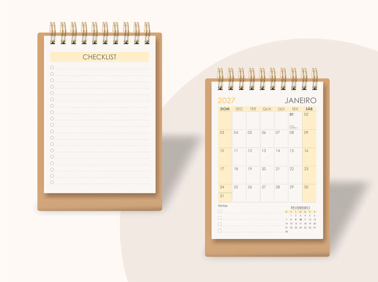 Calendário A6 Vertical 2027 1