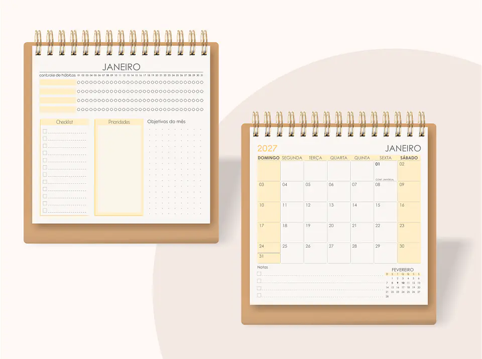 Calendário Pocket 2027 1