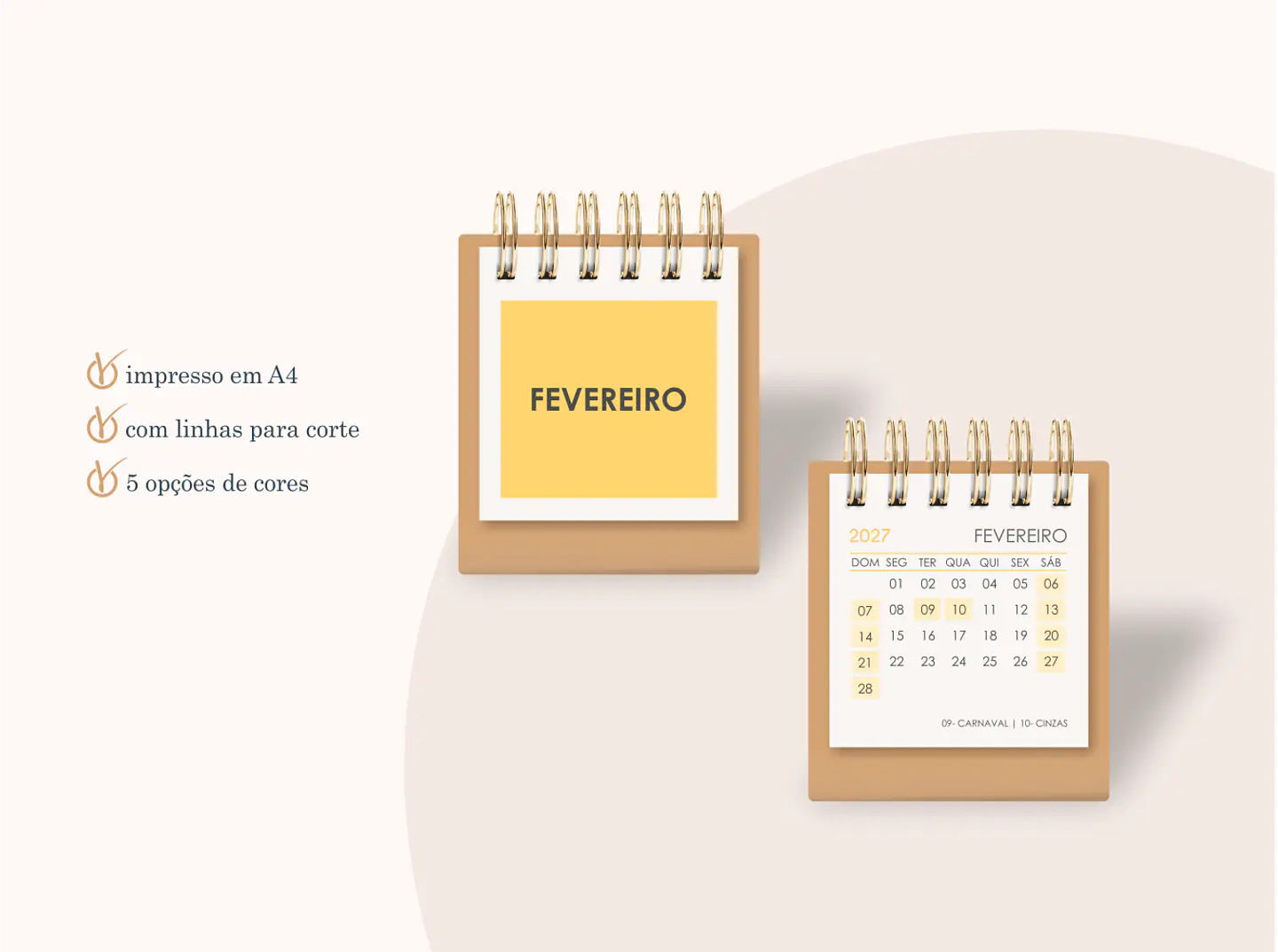 Mini Calendário 2027 1